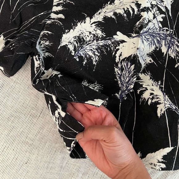 WHISTLES pari print linen crop top, US 4-6, NWT - Picture 8 of 10